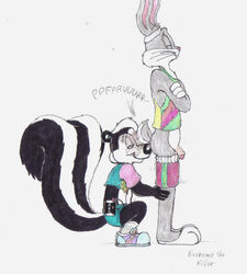 2boys anthro bugs_bunny enjoying_farts fart fart_sniffing farting farting_in_face flaccid foreskin fur furry looney_tunes male male_only mammal multiple_males partially_retracted_foreskin penis pepe_le_pew rabbit rufe-squirrel skunk squatting tagme timon-berkowitz uncut yaoi