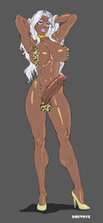 1futa areola areola_slip bikini dark-skinned_futanari dark_skin dickgirl dmitrys erect_nipples futa_only futanari ganguro high_heels intersex large_breasts leopard_print lipstick makeup nipples oh_my_goddess! penis pink_lipstick sling_bikini solo solo_futa swimsuit testicles text urd