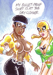 danny_rand dark-skinned_female dark_skin female iron_fist joe_gravel luke_cage marvel power_man rule_63