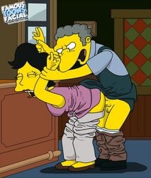 betty_(the_simpsons) clothes color famous-toons-facial female human indoors insertion male moe's_tavern moe_szyslak penis sex straight tagme the_simpsons uncensored