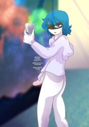 1boy countryhumans estonia_(countryhumans) hoodie imsact light_blue_hair male_only masturbation new_year white_body