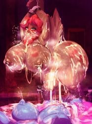 2023 anthro arms_tied ass avian bent_over big_breasts big_butt bird bodily_fluids bondage bound breasts brown_body brown_feathers cum cum_drip cum_everywhere cum_in_mouth cum_inside cum_on_breasts cum_on_butt cum_on_face cum_on_ground cum_on_partner dripping duo excessive_cum excessive_genital_fluids eye_roll feathers female genital_fluids hair hi_res huge_breasts huge_butt hyper hyper_breasts lactating leaking_cum messy milk oscine passerine red_hair riendonut robin_(bird) scuted_arms scutes snavel tail_feathers