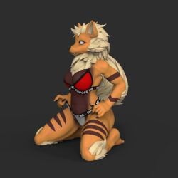 3d animated anthro arcanine bambookat furry mp4 no_sound pokemon pokemon_(species) tagme turntable_(animation) video