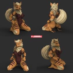 anthro arcanine bambookat furry pokemon pokemon_(species)