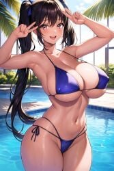 1girls 2023 ai_generated bikini black_hair curvy curvy_body curvy_female curvy_figure high_resolution highres long_hair purple_bikini seductive_eyes source_request stable_diffusion tarosa twintails_(hairstyle) voluptuous_female