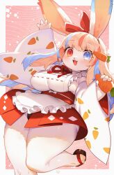 big_breasts breasts female furry kishibe rabbit_ears tagme