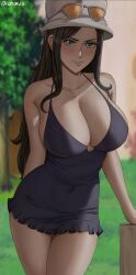 clothed female female_only nico_robin one_piece oroborusart post-timeskip savagexthicc sunglasses