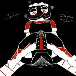 1:1 anthro bodily_fluids cakes_(deltarune) clothing darkner deltarune deltarune_chapter_2 hi_res humanoid humanoid_robot k_k k_k_(deltarune) machine maid_uniform male potatosbesinning robot robot_humanoid robotic robotic_arm robotic_leg solo sweat undertale_(series) uniformvixen