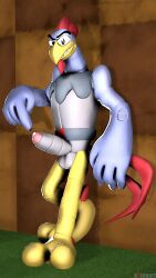 2023 3d 3d_(artwork) 9:16 absurd_res adventures_of_sonic_the_hedgehog avian balls bird bodily_fluids chicken digital_media_(artwork) galliform gallus_(genus) genital_fluids genitals gesture hi_res looking_at_viewer machine male penis phasianid pinup pointing pointing_at_penis pointing_at_self pose precum presenting robot robotic_penis scratch_(adventures_of_sonic_the_hedgehog) scratch_(sonic) sega sfmsalandit solo sonic_(series) sonic_the_hedgehog_(series) source_filmmaker