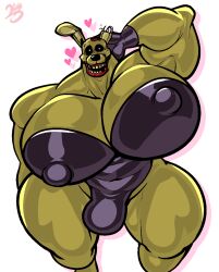 1boy big_ass big_breasts big_bulge big_butt big_nipples bobthetanuki bulge burntrap busty_boy extrasizedbob five_nights_at_freddy's hearts_around_head huge_breasts hyper hyper_breasts hyper_moobs latex_gloves latex_suit looking_at_viewer male male_only muscular skimpy_clothes solo springtrap springtrap_(fnaf) tagme the_mimic_(fnaf) thick_thighs wide_hips