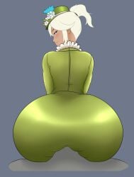 anon ass big_ass bootijuse bulge bulge_through_clothing buttjob buttjob_over_clothes dress dry_humping green_dress grinding huge_ass looking_at_viewer looking_back robyn_hill rwby smirk tight_clothing white_hair