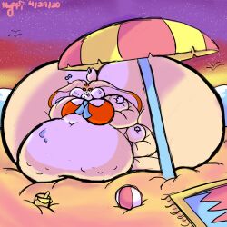 1girls anthro ass beach beach_ball belly big_ass breast brown_eyes brown_fur bunny colossal_ass cream_the_rabbit fat female female_focus female_only furry gigantic_ass hips huge_ass hyper hyper_ass immobile lagomorph lagomorph_humanoid large_ass large_breasts morbidly_obese music_note obese obese_female overfed-pets overweight overweight_female rabbit sega sonic_(series) sonic_the_hedgehog_(series) stomach sunset tan_fur thick_thighs thighs towel umbrella wide_hips