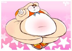 1girls ass belly brown_eyes brown_fur bunny chubby_cheeks cream_the_rabbit fat female female_focus female_only flat_chest hips hyper hyper_ass lagomorph lagomorph_humanoid large_ass morbidly_obese obese obese_female outgrowing_clothes overfed-pets overweight overweight_female peace_sign rabbit sega sonic_(series) sonic_the_hedgehog_(series) stomach tan_fur thick_thighs thighs wardrobe_malfunction wide_hips