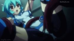 animated anime_screencap bike_shorts black_lilith crotch_rope crotch_rub gif isuka_(mahou_shoujo_isuka) mahou mahou_shoujo_isuka ova restrained shoujo tentacle tentacles torn_clothes