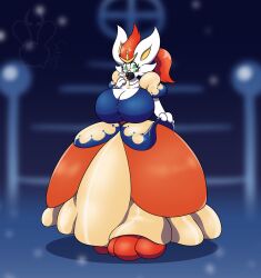 anthro big_breasts breasts cinderace notmrsatsuma pokémon_(species) pokemon