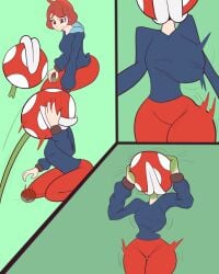 arezu_(pokemon) ass_expansion assimilation bite breast_expansion comic corruption female goomogudra mario_(series) mind_control piranha_plant plant_transformation pokemon pokemon_legends:_arceus transformation