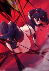 1girls 2022 absurd_res artist_logo ass bangs black_gloves black_hair blue_eyes blush breasts elbow_gloves feet gloves hair_between_eyes kill_la_kill large_breasts looking_at_viewer matoi_ryuuko mitsu_art multicolored_hair nipples pussy red_hair restrained ripped_clothing senketsu soles solo streaked_hair teeth thick_thighs thighhighs toes torn_clothes vagina