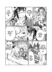 after_kiss balls breasts canine_penis censored censored_penis comic english english_text holding_hands knot manga penis saliva saliva_string tenzen_miyabi urethra veiny_knot veiny_penis zoophilia