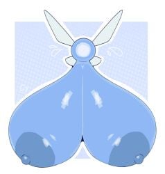 areolae ball_with_hyper_features big_breasts blue_nipples blue_skin cyanu edit fairy flustered hanging_breasts navi nintendo the_legend_of_zelda