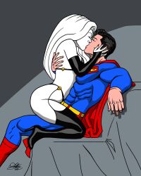 1boy 1boy1girl 1girls ass big_ass big_breasts black_hair breasts chaos_comics clark_kent coffin_comics cowgirl_position crossover curvy curvy_female curvy_figure dc dc_comics death_(personification) duo female kaywest kissing kryptonian lady_death light-skinned_male long_hair male male/female straight straight_hair superhero superman superman_(series) voluptuous voluptuous_female white_hair wide_hips