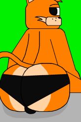 2d 2d_(artwork) animatronic ass big_ass big_butt bulge classic_george_(jolly2) domestic_cat drawing drawn five_nights_at_freddy's george_(jolly) jolly jolly_(game) jolly_2 non-human nude_male nudity orange_fur orange_hair orange_tail tail tiger_tail underpants underwear