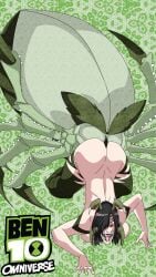 arthropod arthropod_abdomen ben_10 corruption female huge_breasts julie_yamamoto maudxie mind_control post_transformation spider_girl spider_humanoid thick_thighs transformation wide_hips