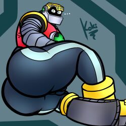 balls big_ass big_butt guts_man guts_man's_ass guts_man_exe koki_1 male male_only mega_man mega_man_battle_network robot