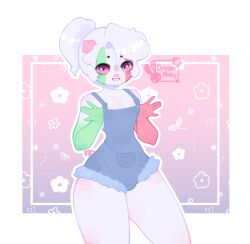 clothing countryhumans countryhumans_girl dream_moky femboy flat_chest flower_background mexico_(countryhumans) safe sfw simple_background white_body white_skin