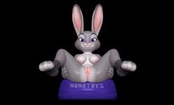 3d_(artwork) anthro anus ass breasts digital_media_(artwork) disney female genitals hi_res judy_hopps lagomorph leporid mammal nipples nonotoys pussy rabbit sitting small_breasts smile solo spread_legs spreading zootopia