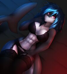 anthro breasts furry large_breasts lingerie shark_girl xaenyth