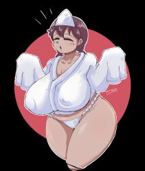 alternate_breast_size big_breasts big_thighs ghost ghost_girl huge_breasts large_breasts madotsuki nipples_visible_through_clothing panties spirit stahmist yume_nikki