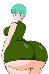 1girls ass big_ass big_butt blue_eyes blue_eyes_female breasts bubble_ass bubble_butt bulma_briefs bulma_briefs_(majin_buu_saga) dragon_ball dragon_ball_z dragonball_z dress fat_ass fat_butt female female_focus female_only huge_ass milf momiji_(artist) short_hair short_hair_female solo solo_female thick_ass thick_butt toei_animation