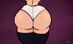 1girls 2021 animated ass ass_clapping big_ass black_stockings bouncing_ass clapping_cheeks female filia_(skullgirls) large_ass lemonadepikachu panties skullgirls solo_female stockings stretch_marks tagme twerking underwear white_panties