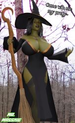 1girls 3d artist_name athletic athletic_female big_ass big_breasts bimbo breasts busty cleavage curvaceous curvy eyebrows eyelashes eyes female female_only fit fit_female green-skinned_female green_body green_skin hair hips hourglass_figure huge_breasts human large_breasts legs light-skinned_female lips mrmasskie real_witch the_wizard_of_oz thick thick_legs thick_thighs thighs top_heavy upper_body voluptuous watermark wicked_witch_of_the_west wide_hips witch