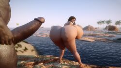 3d alternate_breast_size bent_over bethesda_softworks big_balls dark-skinned_male huge_ass huge_breasts huge_cock interracial large_ass makad321 outside pose skyrim the_elder_scrolls thick_ass thick_penis thick_thighs voluptuous voluptuous_female