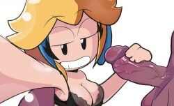 accurate_art_style artstyle_imitation clothing faceless_male female gosgoz human kiss_marks male manual mario_(series) official_style pale_skin penis princess_peach pringus_mcdingus