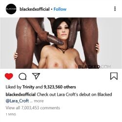 1girls 2boys 3d big_penis blacked dark-skinned_male dark_skin female foreskin instagram instagram_username interracial lara_croft lara_croft_(survivor) stephanie23 tagme threesome tomb_raider