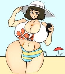 1futa alcohol balls bermuda_art big_breasts big_penis breasts brown_hair bulge clothed clothing color dark_brown_hair erection futa_only futanari hat huge_ass huge_breasts huge_cock huge_hips human light-skinned_futanari light_skin lowres partially_clothed penis persona persona_5 sadayo_kawakami sketch solo solo_futa source_request standing t-shirt thick_thighs visible_nipples voluptuous wide_hips