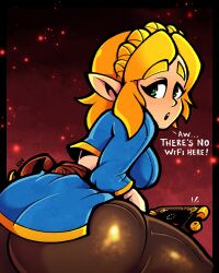 1girls ass big_ass blonde_hair clothed female female_only green_eyes legendofnerd nude princess_zelda solo solo_female tagme tears_of_the_kingdom the_legend_of_zelda zelda_(tears_of_the_kingdom)