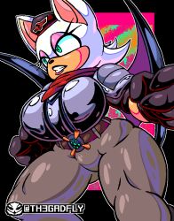 female pinup rebel_rouge rouge_the_bat shortstack solo sonic_(series) sonic_prime th3gadfly wings