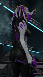 1girls 3d big_ass big_breasts facelesstrigger pose saryn_(warframe) saryn_prime_(warframe) warframe