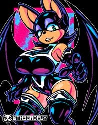 alternate_costume female rouge_the_bat shortstack solo sonic_(series) th3gadfly wings