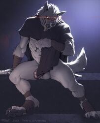 1boy 2023 abs anthro artist_name artist_website balls ballsack bara barazoku black_sclera body_fur canine claws cloak death_(puss_in_boots) dreamworks fluffy_tail foreskin foreskin_folds forge_(artist) furry furry_balls glowing_eyes grey_fur humanoid_penis intact lean_muscle long_foreskin loose_foreskin male male_only male_pubic_hair muscles muscular_male penis poncho puss_in_boots_(dreamworks) puss_in_boots_(film) puss_in_boots_the_last_wish red_eyes scrotum semi-erect shrek_(series) smooth_penis solo spread_legs testicles uncut universal_studios unretracted_foreskin wolf