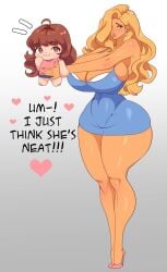 2020s 2023 2girls :3 artist_self-insert babie_fluff babie_fluff_(character) big_ass big_breasts bimbo bimbo_body blonde_hair curvy curvy_body curvy_female curvy_figure daphne_(babie_fluff) female high_heels high_resolution highres long_hair looking_at_viewer milf original original_character seductive_look stiletto_heels tagme thick_thighs very_high_heels voluptuous_female wholesome