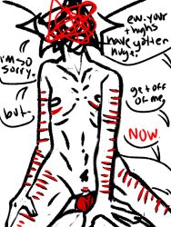 1cuntboy ana anorexia anorexic body_shaming cuntboy degradation dick english_text furry gay kain riding riding_penis scars scars_all_over scars_on_arm scars_on_thighs self_harm shaming skinny skinny_male slender_waist spanish_subtitles teefs text yaoi