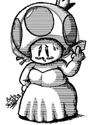 betasheep28 black_and_white breasts crown dress exausted hand_on_hip holding holding_letter holding_object holding_paper looking_at_viewer mario_(series) nintendo pixel_(artwork) pixel_art pixelated royalty shaded short_stack shortstack thick_legs thick_thighs toad_(mario) veil wedding wedding_dress wedding_veil white_background worried worried_expression