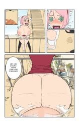 1boy 1girls anal anal_penetration anal_sex arm_support big_breasts biggies00 blonde_hair boruto:_naruto_next_generations bottom_heavy bounce bouncing_ass breasts breasts_out cheating cheating_husband cheating_wife chibi clothed_sex clothes_on_floor clothes_removed comic dialogue english_text female huge_ass huge_breasts impatient jacket jacket_removed male moaning mooning motion_blur motion_lines naruto naruto_(series) netorare no_bra no_panties ntr outdoor_sex outdoors sakura_haruno sex shorts shorts_down speech_bubble stairs standing standing_sex story taken_from_behind talking talking_to_another tiptoes uzumaki_naruto voluptuous