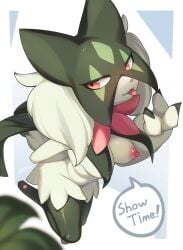 1girls add9575 animal_ears female female_focus fur furry looking_at_viewer meowscarada only pokémon_(species) pokemon pokemon_(species) pokemon_sv tagme zinfyu