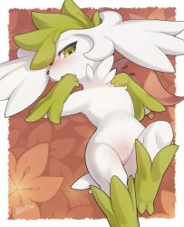 add9575 animal_ears female female_focus fur furry furry_only generation_4_pokemon looking_at_viewer nintendo pokémon_(species) pokemon pokemon_(species) shaymin shaymin_(sky_form) tagme zinfyu