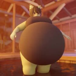 3d animated big_belly big_breasts breasts catsikune catsikune_(character) furry inflation mp4 no_sound spherical_inflation sunken_head sunken_limbs tagme video